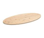 vidaXL Tafelblad ovaal 110x55x2,5 cm massief grenenhout