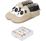 SOMIC Babyschoenen Jongens Leer - Baby Schoenen Meisjes Zachte Zool - Babyschoentjes Meisje Flexibele Zool - Antislip Eerste Loopschoentjes -Zachte Leren - maat XL – 18-24 maanden - 14 cm - panda