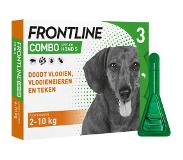 Frontline Combo Spot On Anti Vlooien En Teken Druppels Hond 2 - 10 Kg 3 Pipetten