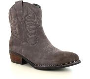 PS Poelman Billy suède cowboylaarzen taupe Dames | Maat: 38