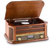 Auna Belle Epoque 1908 Retro Platenspeler DAB+ Bruin|Maat: