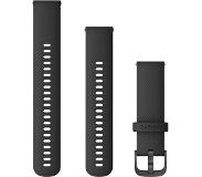 Garmin Siliconen Bandje Zwart/Zwart met textuur 22mm