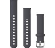 Garmin Siliconen Bandje Blauw/Zilver 20mm