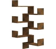 vidaXL Hoekwandschappen 2 st 40x40x50 cm bewerkt hout sonoma eiken