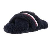 Tommy Hilfiger Fur Cross Strap pantoffel van imitatiebont