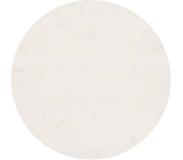 vidaXL Tafelblad Ø80x2,5 cm massief grenenhout wit