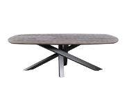 Ptmd collection PTMD Alore brown black diningtable oval 280 cm (280x110x77cm)