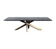 Ptmd collection PTMD Alore black gold diningtable rectangle 280 cm (280x110x77cm)