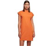 Urban Classics Extended Shoulder Short Sleeve Short Dress Oranje S Vrouw