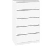 vidaXL Ladekast 60x36x103 cm bewerkt hout wit
