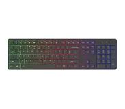 Delux SK800GL Draadloos Toetsenbord – Oplaadbaar – Stille toetsen – Backlight – Platte toetsen – 2.4Ghz – QWERTY/US