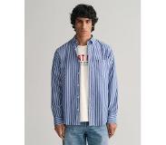 Gant Reg Stripe Long Sleeve Shirt Blauw XL Man