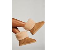 Hunkemoller Pantoffels Fake Suede Beige Dames | Maat: 40