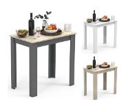 VCM Esal80 eetkamertafel eik decor, antraciet.