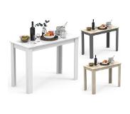 VCM Esal110 eetkamertafel eik decor, antraciet.