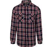 Scotch & Soda Heren Overhemden Archive Double Face Twill Check - Donkerblauw - Maat M