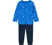 Name it MINI pyjama NMMNIGHTSET donkerblauw/blauw Jongens Stretchkatoen Ronde hals - 110/116