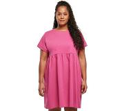 Urban Classics Organic Empire Valance Short Sleeve Dress Roze S Vrouw