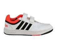 Adidas Originals Hoops sneakers wit/zwart/rood Jongens/Meisjes Imitatieleer - 32