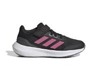 Adidas Sportswear Runfalcon 3.0 hardloopschoenen zwart/fuchsia/grijs Jongens/Meisjes Mesh - 35 Sneakers