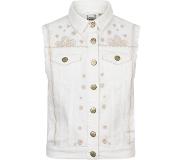 Indian blue jeans Meisjes gilet embroidery - Lily wit