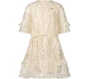 Le Chic Meisjes jurk shiny kant - Sambera - Oatmeal Elite. Maat 146/152