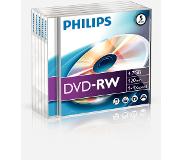 Philips 5 pack DVD-RW 4.7 GB 4 x