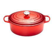 Le Creuset Gietijzeren Ovale Braadpan Kersenrood 40cm 13,9l