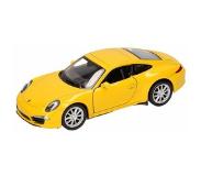 Porsche Speelgoed modelauto gele Porsche 911 Carrera S auto 1:36