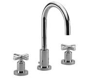 Dornbracht Tara wastafelkraan met waste sprong 135mm platina 2071089208
