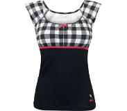 Pussy deluxe Evie Shirt Plaid Girls shirt zwart-wit