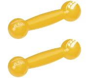 Rucanor dumbbells 0,5 kg 2 stuks geel