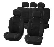 Carpoint Stoelhoesset 'Velours' zwart/grijs