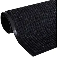 vidaXL Deurmat 90x150 cm PVC zwart