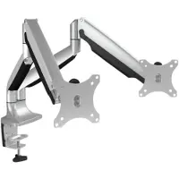 Raidsonic ICY BOX IB-MS504-T Verstelbare beugel voor 2 monitoren zwart, zilver Schermgrootte: tot 32 inch bureau-montage