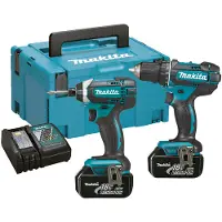 Makita DLX2127MJ 18V Li-Ion Accu Boor-/schroefmachine (DDF482) & Slagschroevendraaier (DTD152) Combiset (2x 4.0Ah) In Mbox