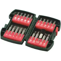 Metabo 630454000 Bitset 20-delig Plat, Kruiskop Phillips, Kruiskop Pozidriv, Inbus, Binnen-zesrond (TX)