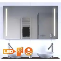 Schaere - Badkamerspiegel - LED Verlichting - Spiegel Verwarming - Sensor - Dimfunctie - 100x60 cm