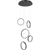 Highlight Design Hanglamp Olympia Zwart 5 Cirkels