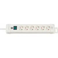 Brennenstuhl - Verlengsnoer met 6 stopcontacten, wit, 3 meter, kabeltype H05VV-F 3G1,5, artikelnummer 1952260100