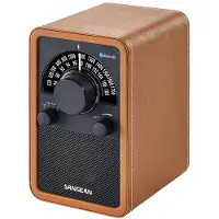 Sangean WR-15 BT, retro radio, BT, leder, bruin