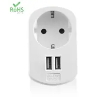 Eminent Ewent EW1211 Socket with 2 usb ports 5V 3.1A