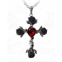 Alchemy Gothic - Gothic Halsketting - Black Rosifix - voor Vrouwen - zilverkleurig - Maat Standard