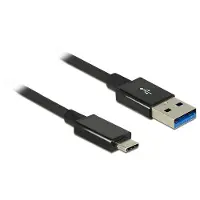 DeLOCK USB-C naar USB-A kabel - USB3.1 Gen 2 - tot 3A / zwart - 1 meter