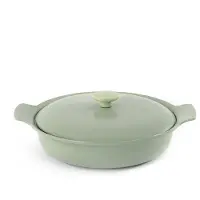 Berghoff Ron Line braadpan met deksel 28cm gietijzer groen