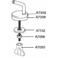 Pressalit Uni scharnierset voor closetzitting 2000 en t2 RVS