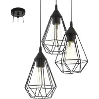Eglo Hanglamp Tarbes Zwart 3xe27