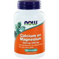 Now Calcium 500mg en magnesium 250mg (100 tabletten)