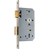 Nemef 666 Deurslot | DM60mm | S72mm | krukgat 8mm | voorplaat staal gelakt 24x235mm rechthoekig | messing dag- en nachtschoot | DR 1+3 - 9066604651