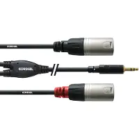 Cordial kabel 3,5 st / 2x XLR male 3m CFY 3 WMM-LONG - Insert kabel